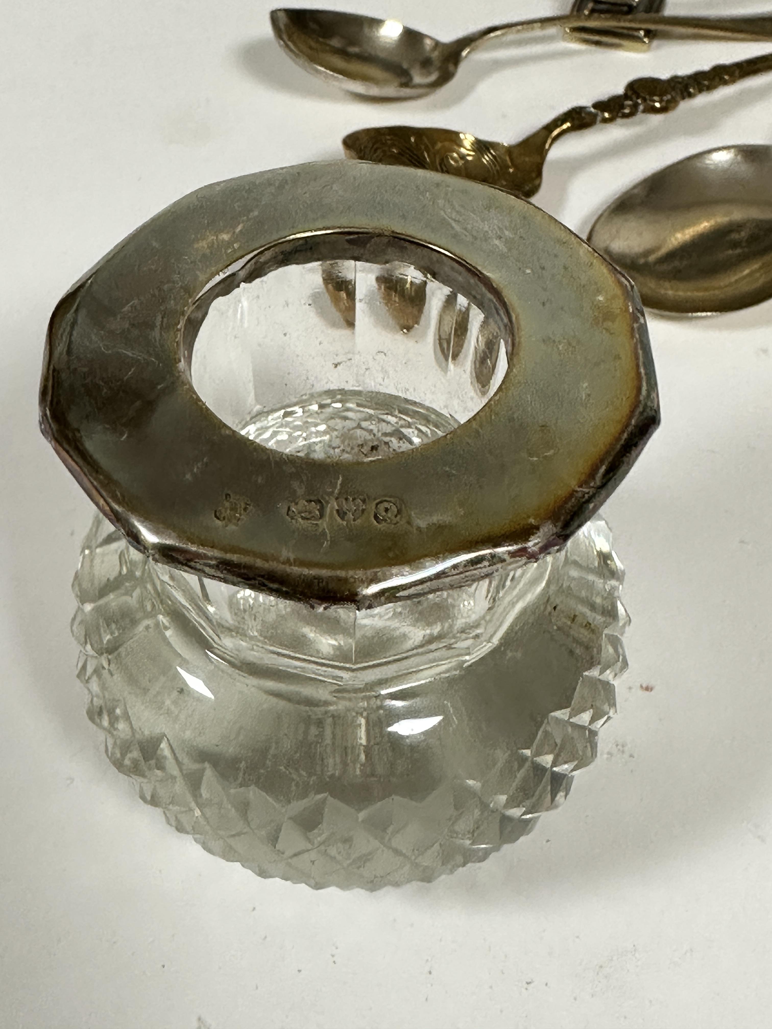 An Epns oval revolving miniature serving dish with engraved decoration and beaded border, on rams - Image 4 of 5