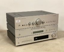 A Cambridge audio Hi-Fi trio, comprising an Azur 540A integrated amplifier, an Azur 640c CD player