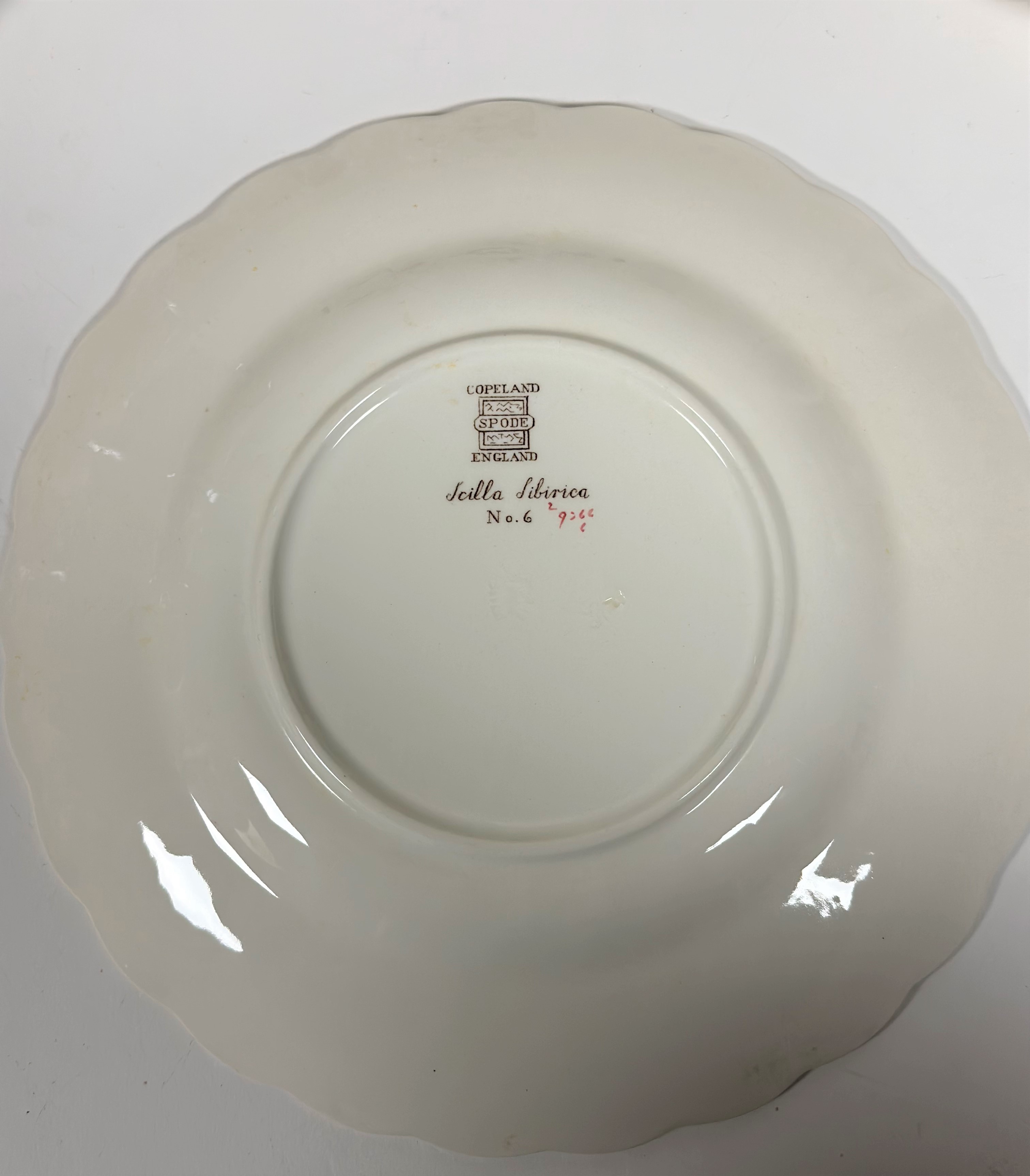 A set of twelve Copeland Spode dinner plates, each decorated with a different flower (marked - Image 2 of 2