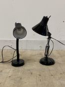 A vintage anglepoise lamp, together with a desk lamp