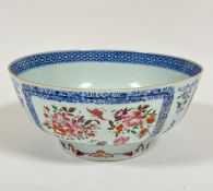 A late 18th early 19thc Chinese porcelain bowl, the outside decorated with floral spray and