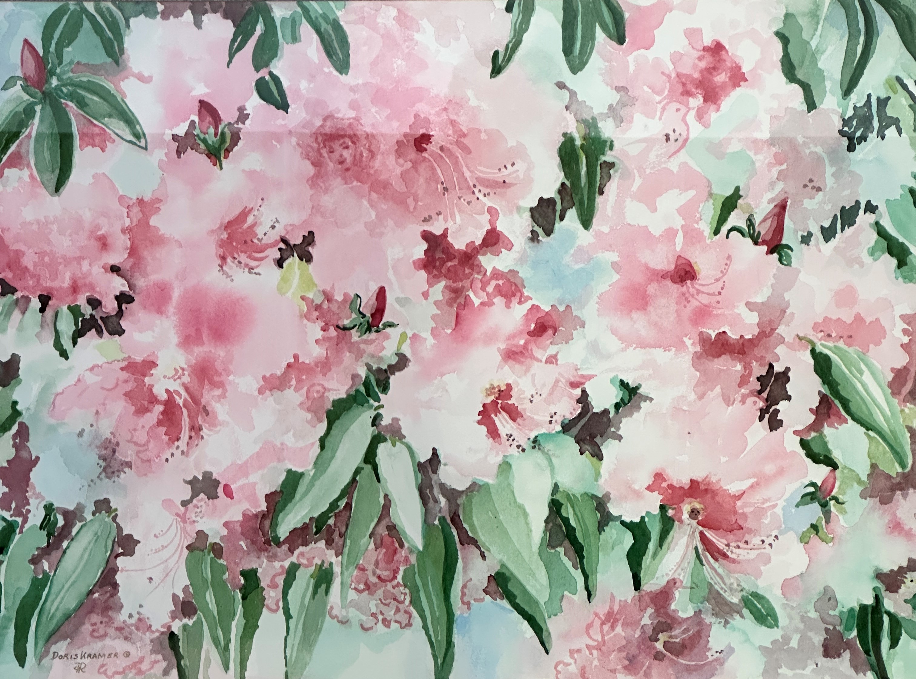 Doris Kramer, (Canadian 1927 - 2009) Rhododendrons in Flower, watercolour, signed bottom left and