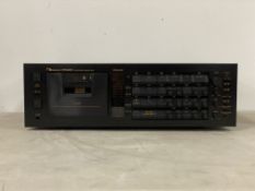 Audio separates, a Nakamichi dragon auto reverse cassette deck, in original box