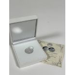 A World's First silver sovereign 2019 by London Mint Office, complete with certificate, (7.98g)