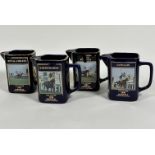 A set of four Seton Pottery Scorrier Redruth Cornwall exclusive Martel Jugs depicting the winners of