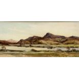 JG Mathieson, Highland Loch Scene, watercolour, signed bottom left, painted glazed mounted frame, (