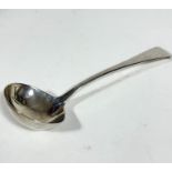 An English 1815 George III provincial silver Old English pattern sauce ladle, (L: 18cm) (55.49g)