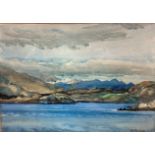 A Johonson, Highland Loch Scene, watercolour, signed bottom right, (18.5cm x 27cm)