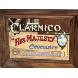 Clarnico "His Majesty's" Chocolate Assortment Confectionary Mirror, mounted in pine moulded