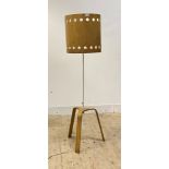 A Vintage standard lamp, circa 1960's, of bentwood construction, H144cm