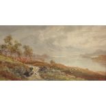 H Murray, Loch Achray, watercolour, signed bottom right, inscribed verso, gilt glazed mounted frame,