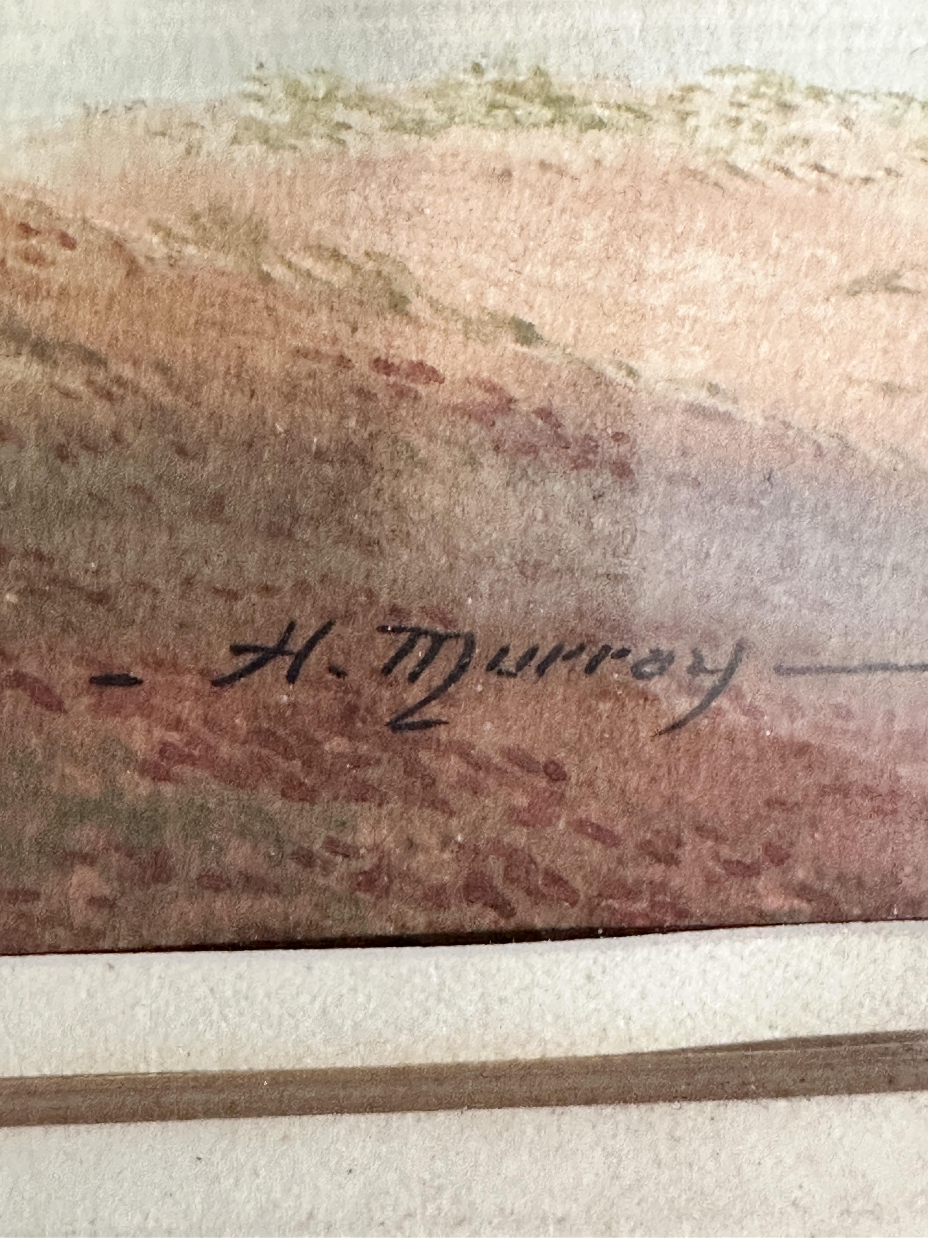 H Murray, Loch Achray, watercolour, signed bottom right, inscribed verso, gilt glazed mounted frame, - Image 2 of 3