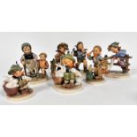 A group of Hummel figures including Barnyard Hero, (h 15cm x 10cm) Homeward Bound, a figure group