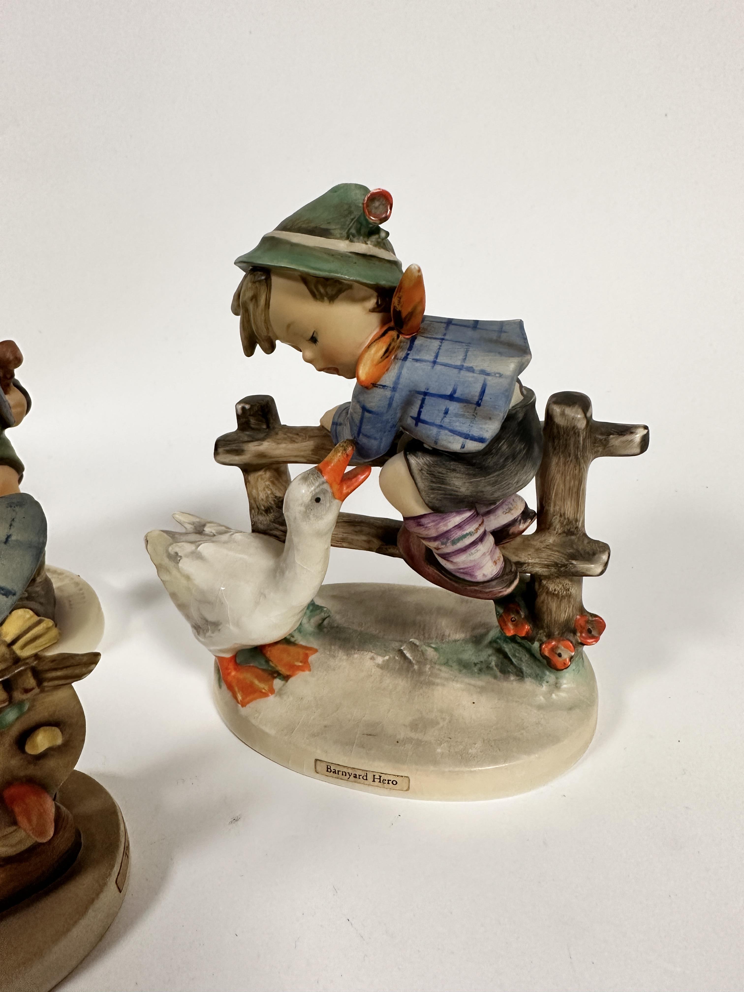 A group of Hummel figures including Barnyard Hero, (h 15cm x 10cm) Homeward Bound, a figure group - Image 4 of 4