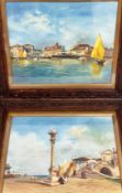 Venice, watercolour, and another by the same hand, oak glazed frames, (21cm x 26cm) inscribed verso