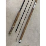 Fishing interest, A Hardy graphite two section fishing rod, in canvas bag and tube, together with