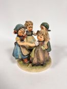 A Hummel pottery figure group Ring of Roses, (18cm x 16cm)