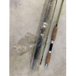 Fishing interest, Two two section fibreglass fishing rods (2)