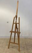 A beech artists' 'A' frame easel H207cm