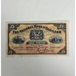 A National Bank of Scotland one pound, 1st August 1935 (quite crisp, no tears, two light crease