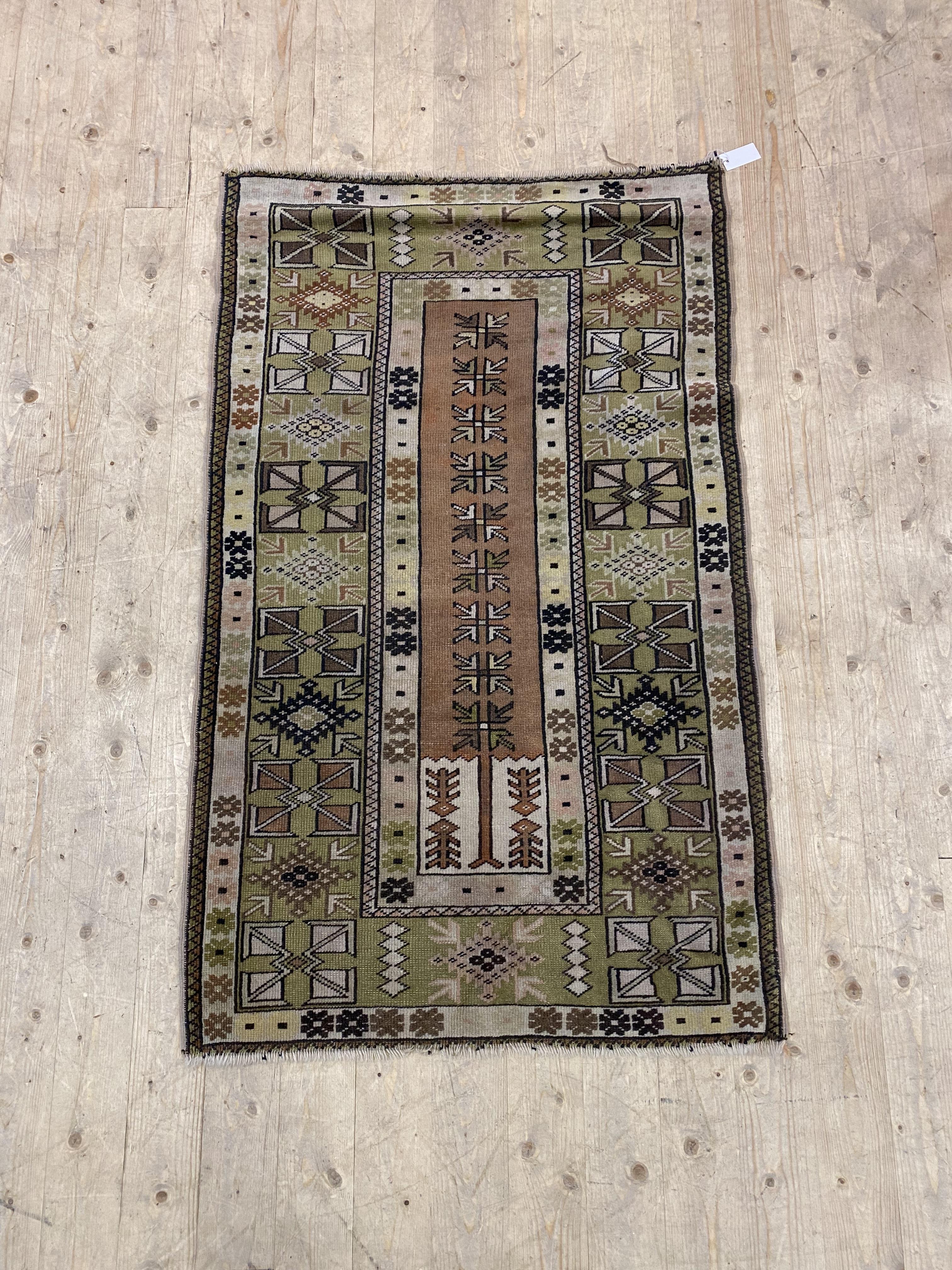 A Turkish rug, of stylised geometric design, 156cm x 94cm - Image 2 of 3