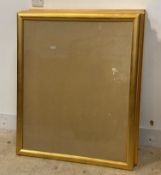 A group of ten art glass glazed gilt wood picture frames, each complete with backing 84cm x 100cm