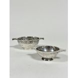 A Birmingham silver 1934 presentation Celtic style quaich with Celtic style scrolling border with