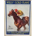 A framed print Willson's Gold Flake, The Leader World Cup Most Famous Cigarette, after E Scott,