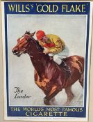 A framed print Willson's Gold Flake, The Leader World Cup Most Famous Cigarette, after E Scott,