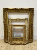 A 19th century Rococo Revival giltwood and gesso picture frame (small losses and over painted) (91cm