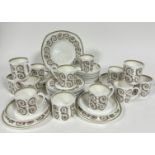 A Wedgwood Susie Cooper Ventia mid century patterned coffee service of thirty five pieces