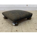 An early 20th century upholstered footstool W40cm