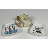 A Paragon tea cup and saucer from the Eileen Soper Playtime Nursery series and a pair of Foley "