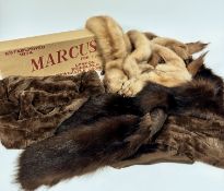 A 1920s lady's beaver fur stole with satin lining, (186cm) in good condition, shows no signs of moth