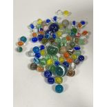 A Collection of vintage glass marbles