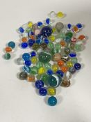 A Collection of vintage glass marbles