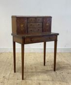 An Edwardian Neoclassical Revival bonheur de jour or writing desk, the superstructure with pierced