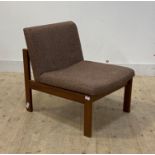Ryman Conran, a mid century teak framed chair H69cm, W60cm, D70cm