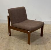 Ryman Conran, a mid century teak framed chair H69cm, W60cm, D70cm