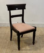A mid 19th century mahogany dining chair, H86cm