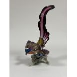 Rosenthal, a large porcelain model of a bird of paradise, signed F. Heidenreich (model designed in