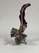 Rosenthal, a large porcelain model of a bird of paradise, signed F. Heidenreich (model designed in