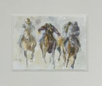 •Valerie Sadler (Scottish, Contemporary), "Last Furlong", signed lower left and dated (20)01,