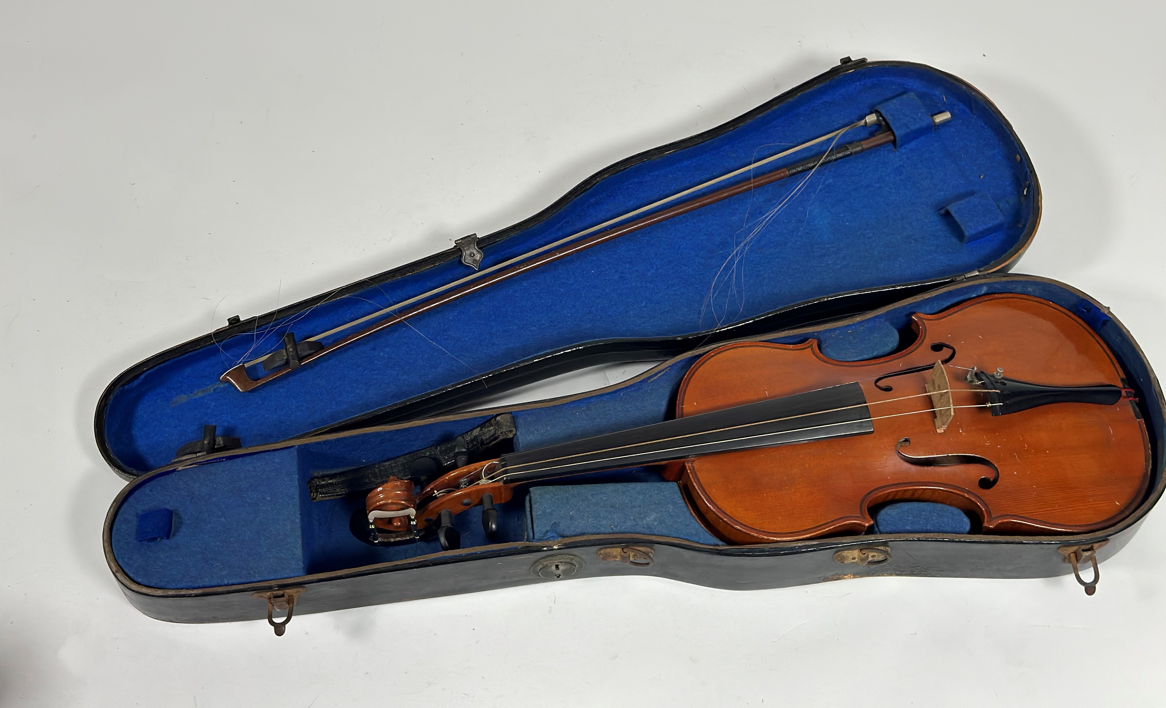 Emanuel Whitmarsh, an English violin, c. 1900, with two piece back and bearing a paper label "