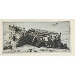 Ernest Lumsden R.E., R.S.A. (1883-1948), Beached Relics, signed in pencil lower centre, etching,