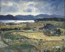 •Donald M. Shearer (Scottish, 1925-2017), View Towards the Loch, signed lower left, oil on canvas,