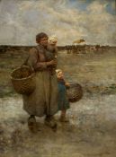 Robert McGregor R.S.A. (Scottish, 1847-1922), A Fishwife and her Children, signed lower right, oil