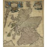 Peter Schenk Jnr., Exactissima Regni Scotiae, a coloured engraved map of Scotland, early 18th