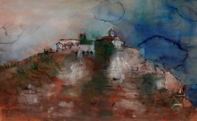 •Ann Oram R.S.W. (British, b. 1956), Hill Top, Alpes Maritime, signed lower right and dated (19)