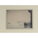 Charles William Cain (1893-1962), Fishing on the River Tigris, signed lower right, etching, ed. 61/